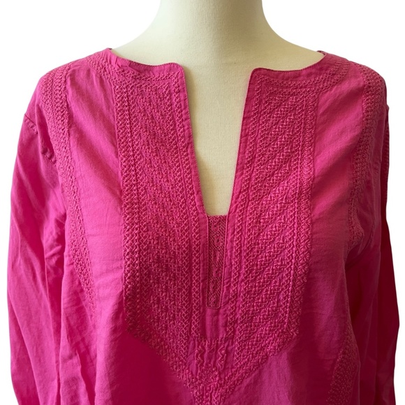 ROLLER RABBIT TUNIC M BARBIECORE COTTON  BEACH RESORT VACATION COASTAL GRANDMA - Picture 3 of 12